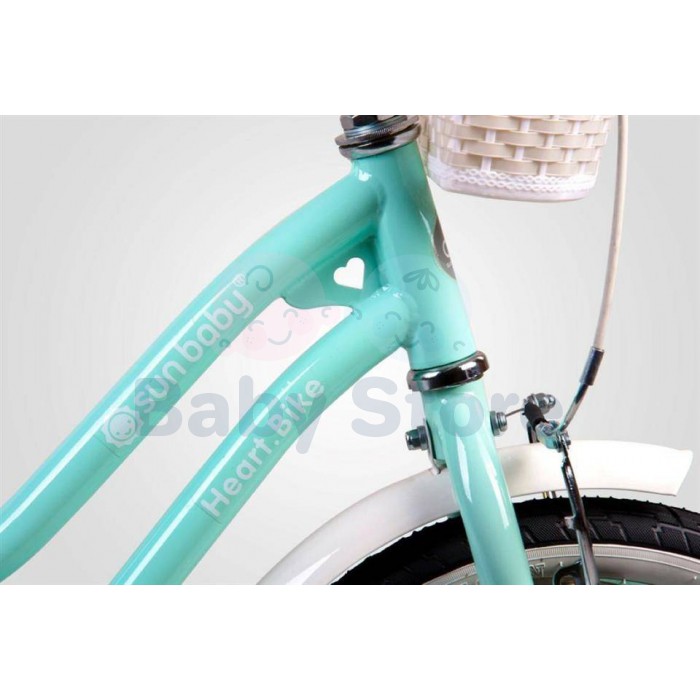 Sun Baby Heart Bike Mint 14 colių vaikiškas dviratis